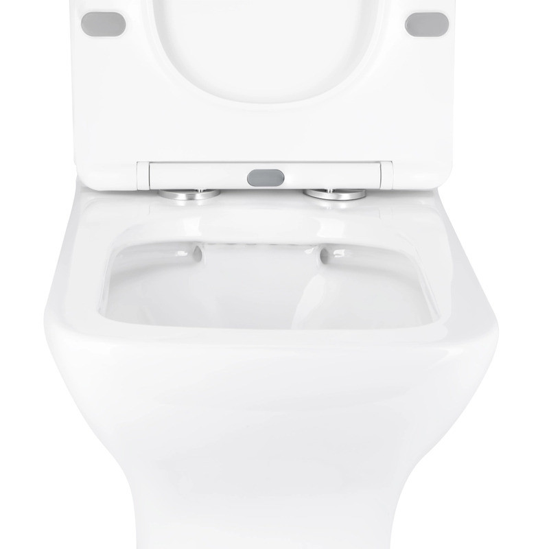 Чаша унітазу-компакту Mixxus STYLE-0403-R 620×360×800 мм система змиву RIMLESS без сидіння, білий - Зображення 4