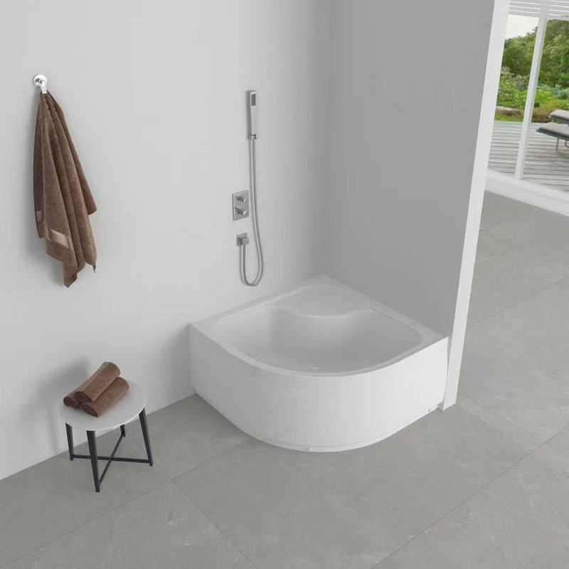 Душовий піддон високий Mixxus Strong ST01-90x90x40 з сифоном напівкруглий діаметр зливу 52 мм - Зображення 4
