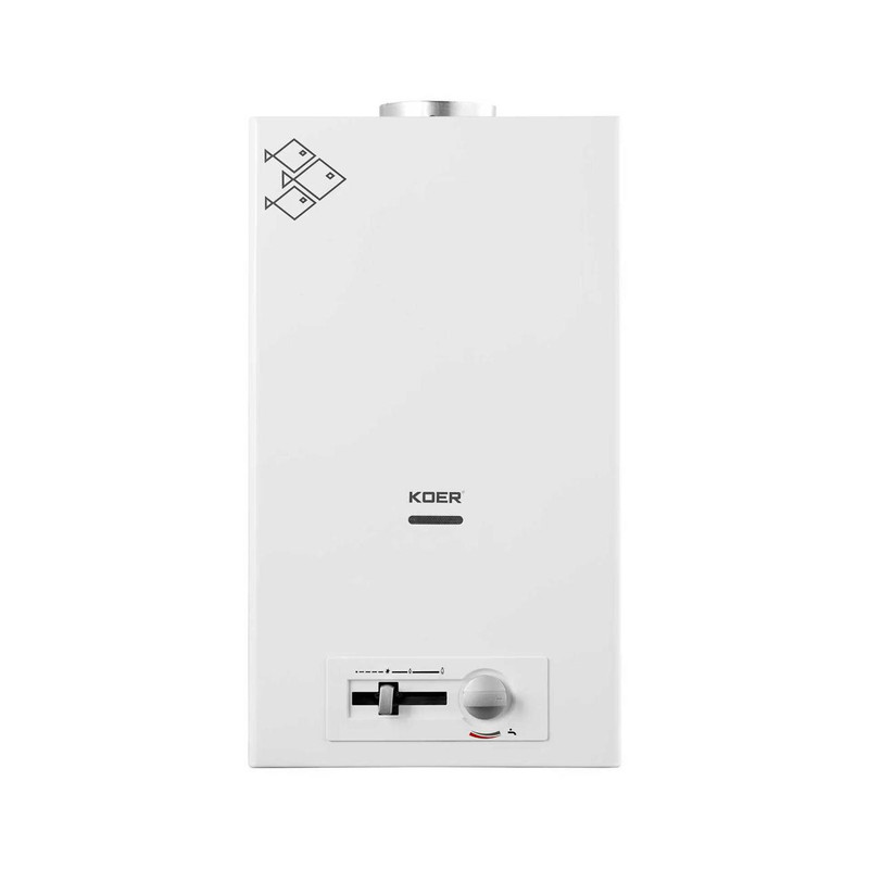 Газова колонка KOER KWH.G0410 WHITE димохідна з п'єзорозпалом 10 л/хв - Зображення 3