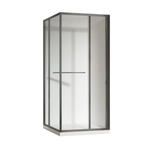 Душова кабіна без піддону KOER SR SC09-90x90x200-R-TR-07 прозоре скло Easy Clean 6мм Графіт