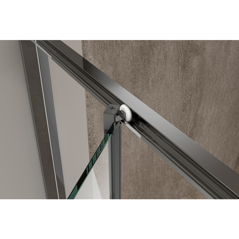 Душова кабіна без піддону KOER SR SC09-90x90x200-R-TR-07 прозоре скло Easy Clean 6мм Графіт - Зображення 3