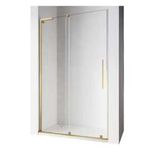 Двері у нішу Walk-In розсувні KOER SR SD07-120x200-L-TR-12 прозоре скло Easy Clean 8мм Матове золото