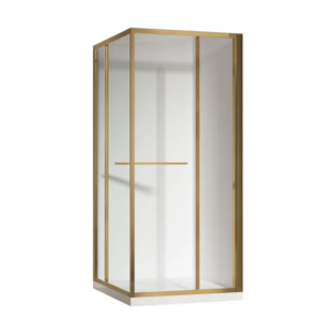 Душова кабіна без піддону KOER SR SC09-90x90x200-L-TR-12 прозоре скло Easy Clean 6мм Матове золото