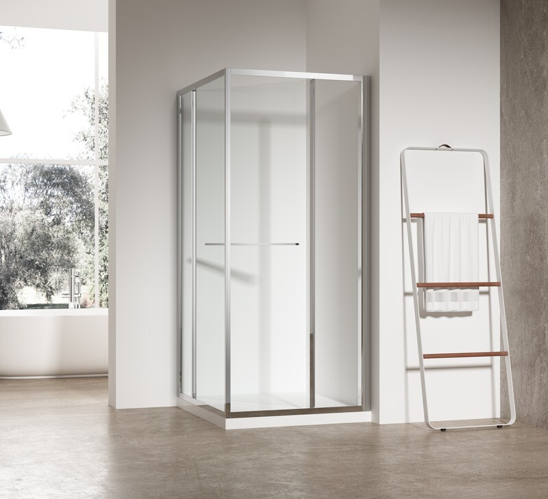 Душова кабіна без піддону KOER SR SC09-90x90x200-R-TR-01 прозоре скло Easy Clean 6мм Хром - Зображення 4