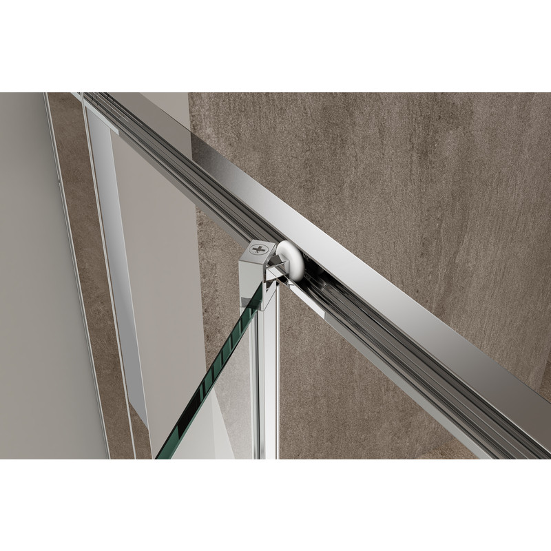 Душова кабіна без піддону KOER SR SC09-90x90x200-R-TR-01 прозоре скло Easy Clean 6мм Хром - Зображення 6