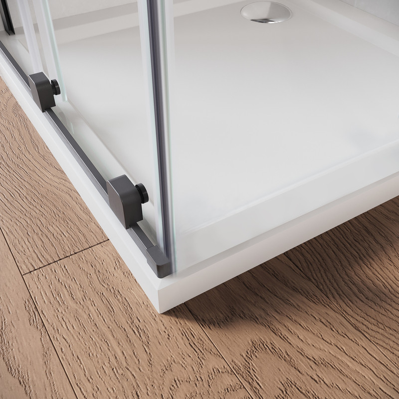 Двері у нішу Walk-In розсувні KOER SR SD07-120x200-L-TR-07 прозоре скло Easy Clean 8мм Графіт - Зображення 2