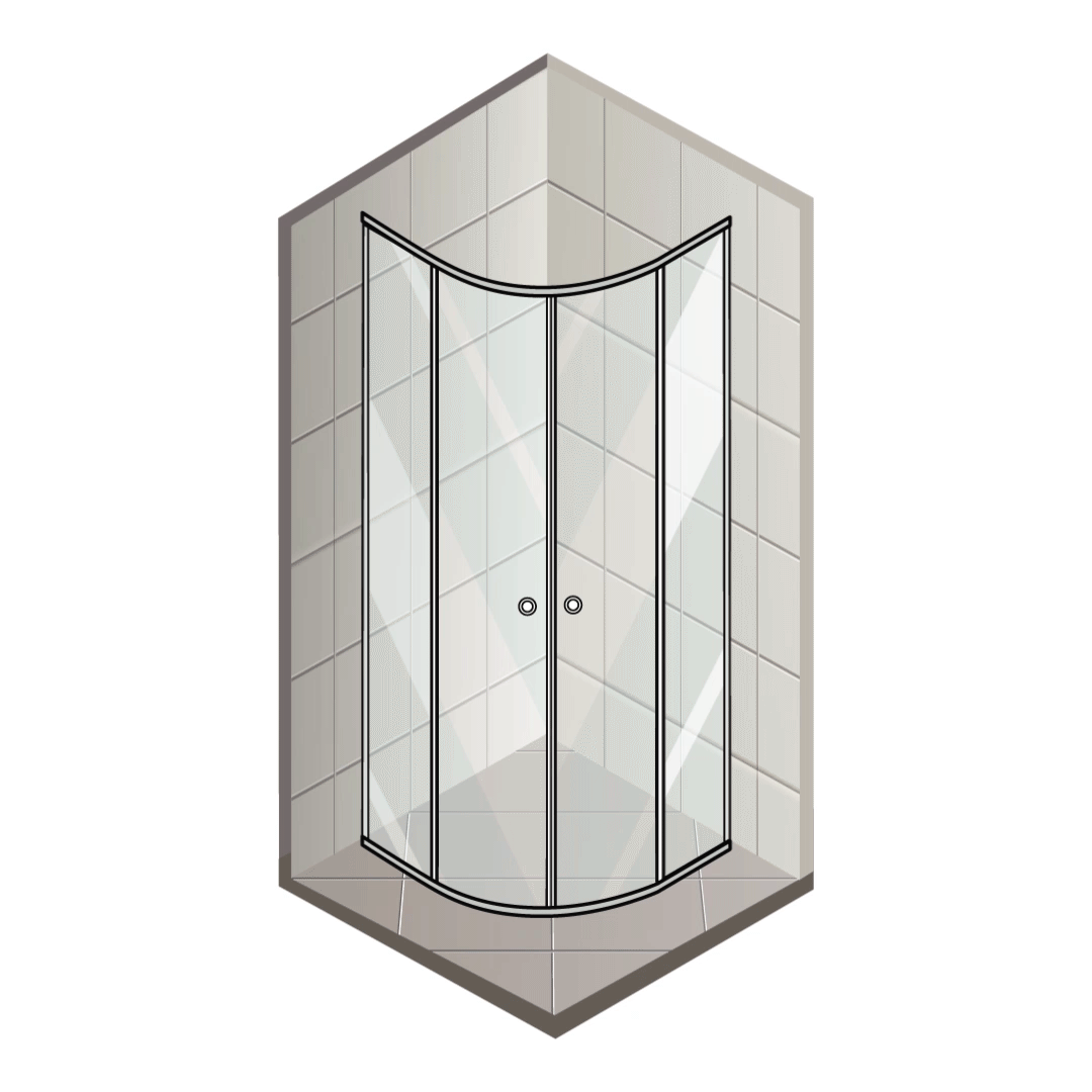 Душова кабіна без піддону Mixxus PLAIN SC01-90x90x185-TR CHROME прозоре скло 4мм - Зображення 2