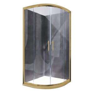 Душова кабіна без піддону KOER SR SC04-90x90x195-TR-12 прозоре скло Easy Clean 5мм Матове золото