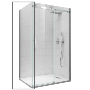 Бічна стінка до кабіни KOER SR SW01-90x200-TR-01 прозоре скло Easy Clean 8мм, хром