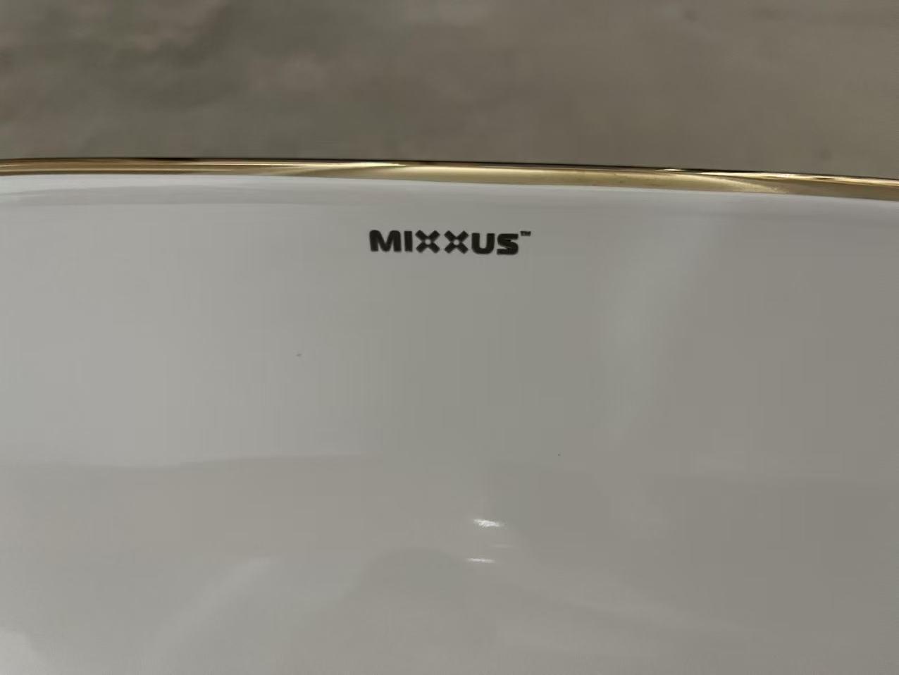 Раковина накладна Mixxus Premium ELLIPSE-0105 EDGE GOLD 600х400х150mm - Зображення 5