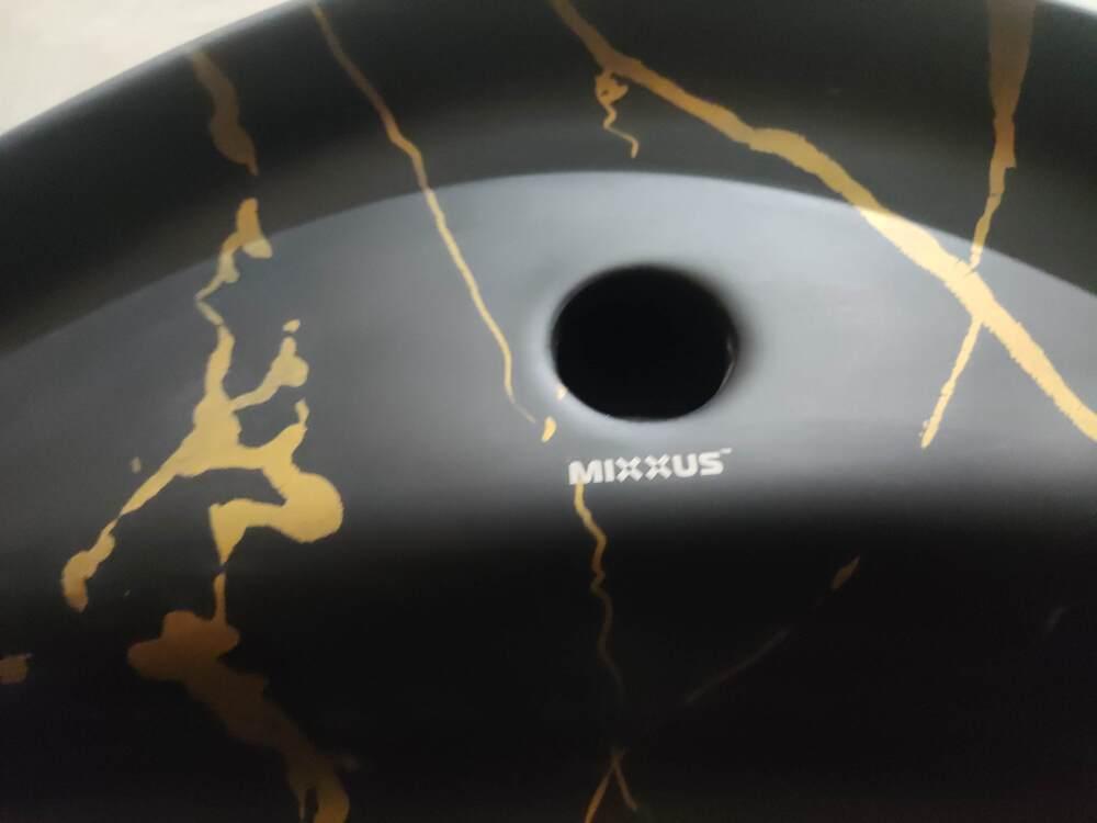 Раковина накладна MIXXUS PREMIUM WAVE-0201 MARBLE 430х430х150mm з отвором під змішувач - Зображення 2