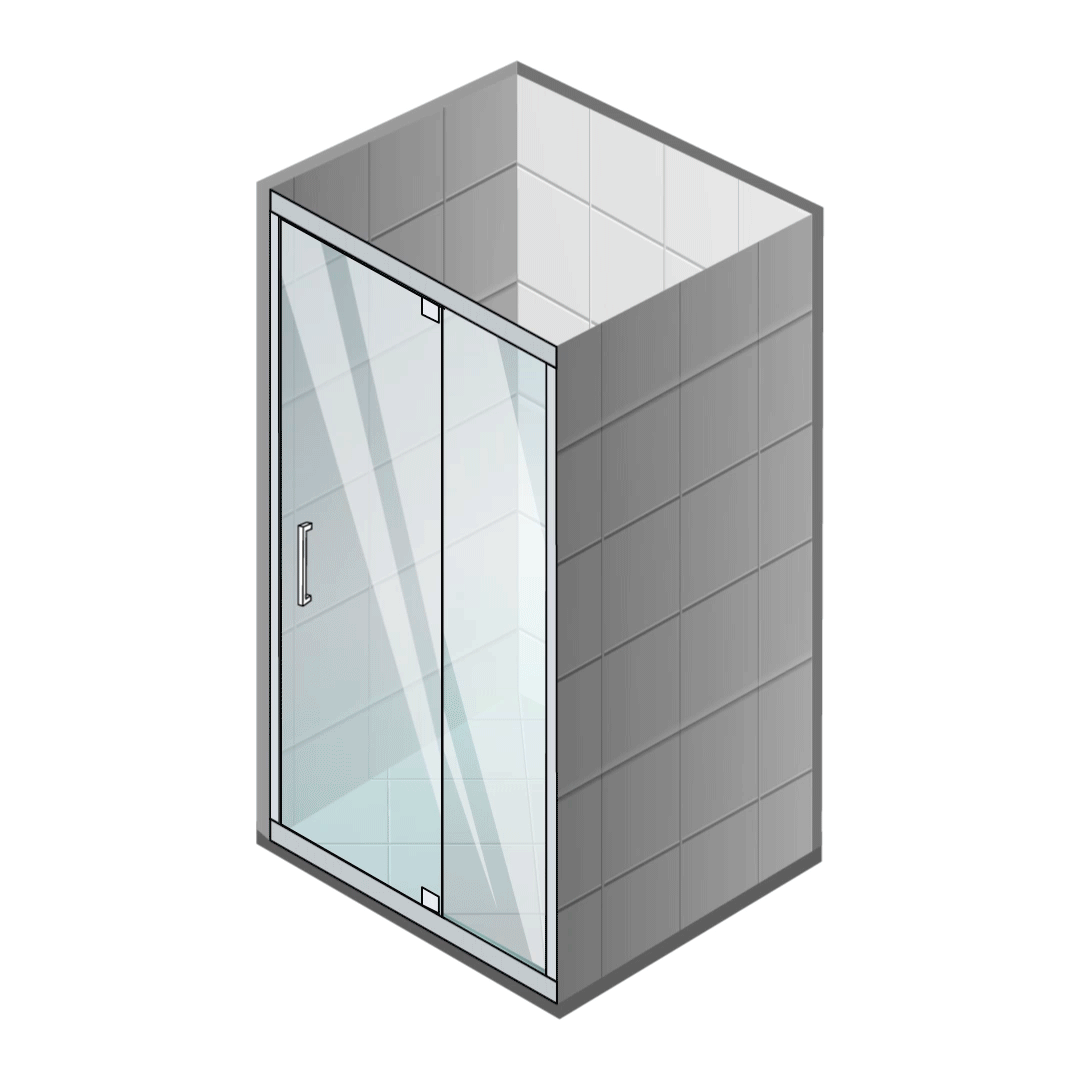 Двері в нішу KOER SR SD04-100x200-TR-01 прозоре скло Easy Clean 10мм, хром - Зображення 9