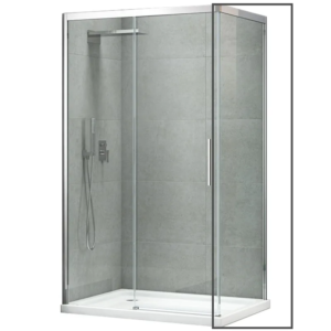 Бічна стінка до кабіни KOER SR SW05-90x200-TR-01 прозоре скло Easy Clean 6мм, хром