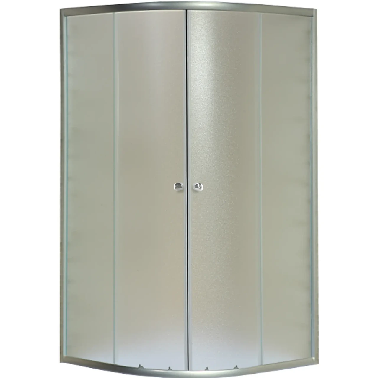 Душова кабіна з низьким піддоном Mixxus PLAIN SCT02-100x100x195-FB SATIN матове скло 4мм - Зображення 2