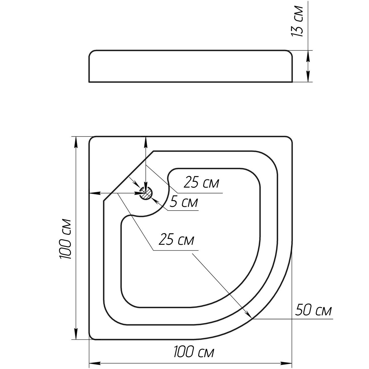 Душова кабіна з низьким піддоном Mixxus PLAIN SCT02-100x100x195-FB SATIN матове скло 4мм - Зображення 9