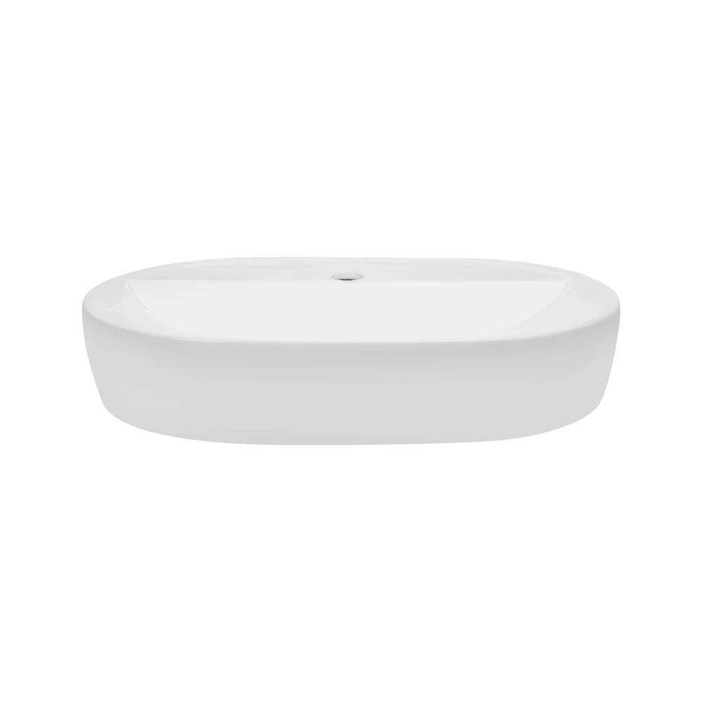 Раковина накладна керамічна Mixxus Premium ELLIPSE-0202 610×400×120 мм, білий - Зображення 3