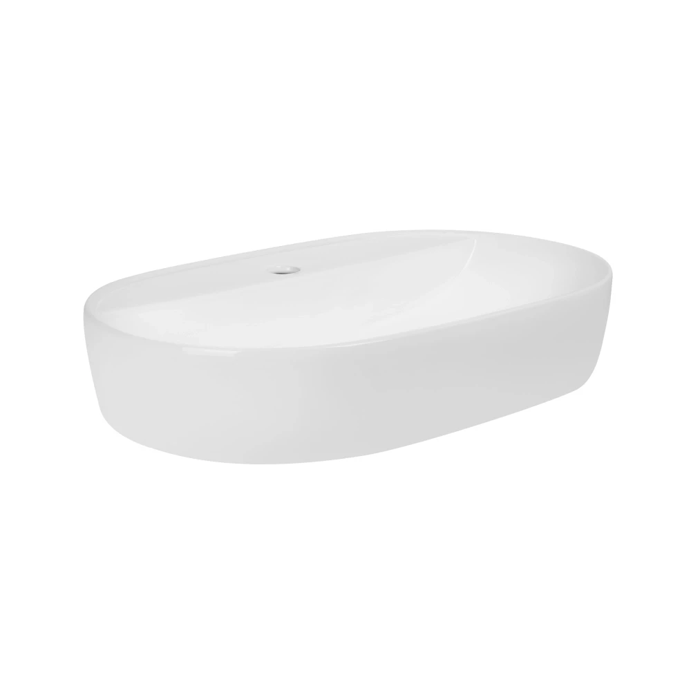Раковина накладна керамічна Mixxus Premium ELLIPSE-0202 610×400×120 мм, білий - Зображення 4