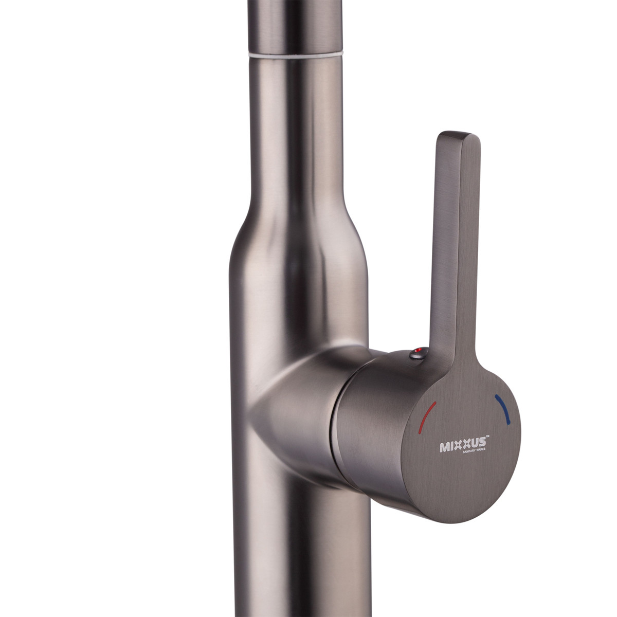 Змішувач для кухні з висувним виливом Mixxus Premium PULL 014 GRAPHITE - Зображення 9