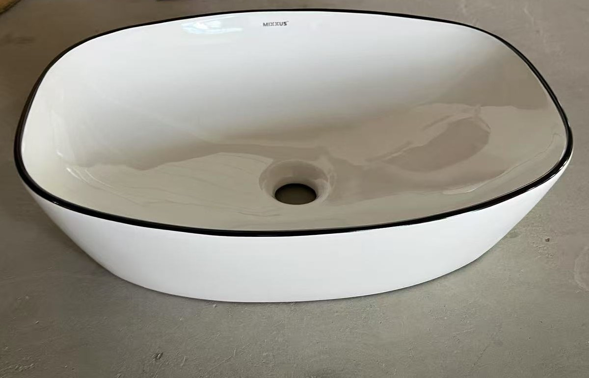 Раковина накладна Mixxus Premium DIVERSE-0109 EDGE BLACK 500х380х140mm - Зображення 4