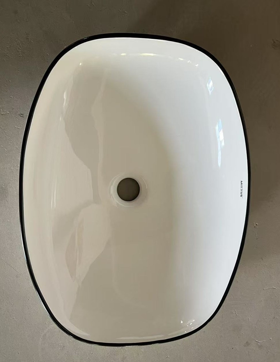 Раковина накладна Mixxus Premium DIVERSE-0109 EDGE BLACK 500х380х140mm - Зображення 6