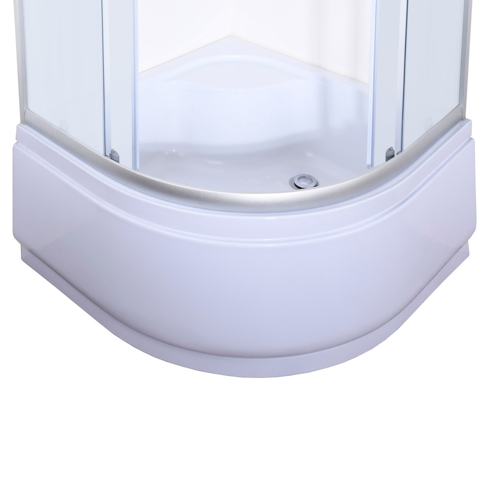Душова кабіна з високим піддоном Mixxus PLAIN SCT01-90x90x195-FB SATIN матове скло 4мм - Зображення 2