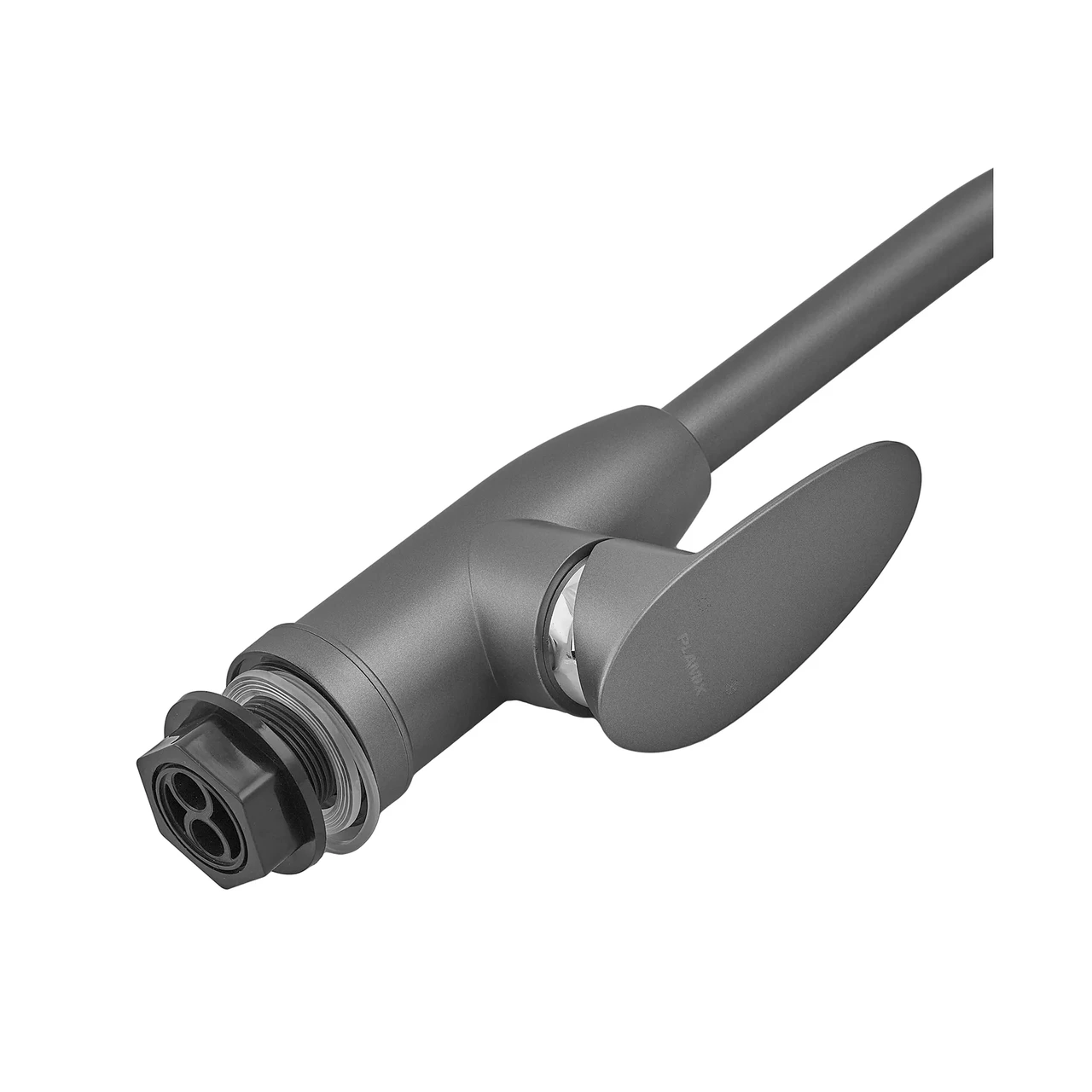 Змішувач для кухні Plamix CEZAR-011-B SET Graphite з підведенням - Зображення 2