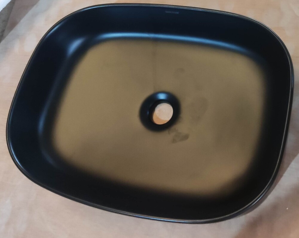Раковина накладна Mixxus Premium BEVEL-0103 BLACK 510х370х120mm - Зображення 7