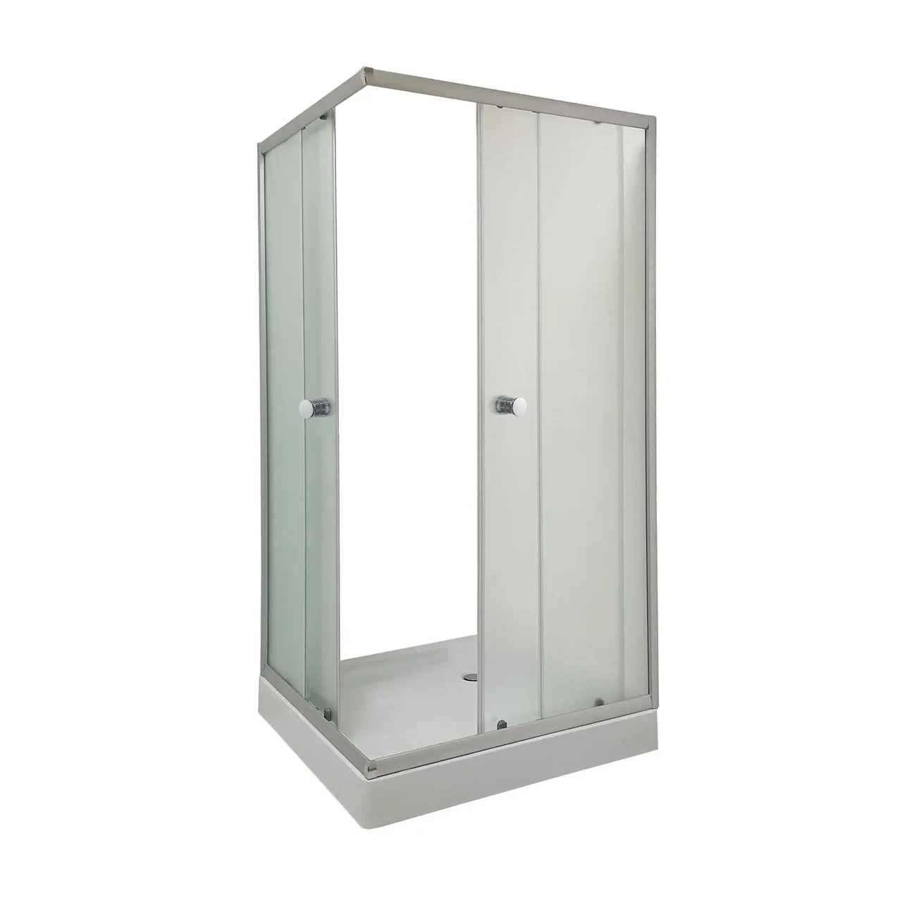 Душова кабіна з низьким піддоном Mixxus CUBIC SCT01-100x100x195-FB CHROME матове скло 4мм - Зображення 7