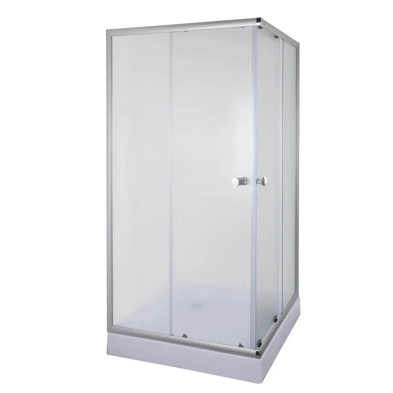 Душова кабіна з низьким піддоном Mixxus CUBIC SCT01-100x100x195-FB CHROME матове скло 4мм - Зображення 10