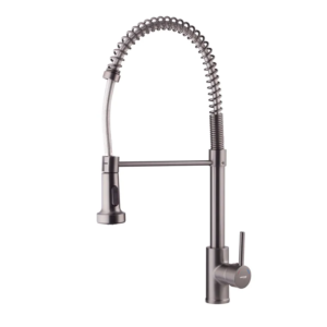Змішувач для кухні з виливом пружина Mixxus Premium SPRING 017 GRAPHITE