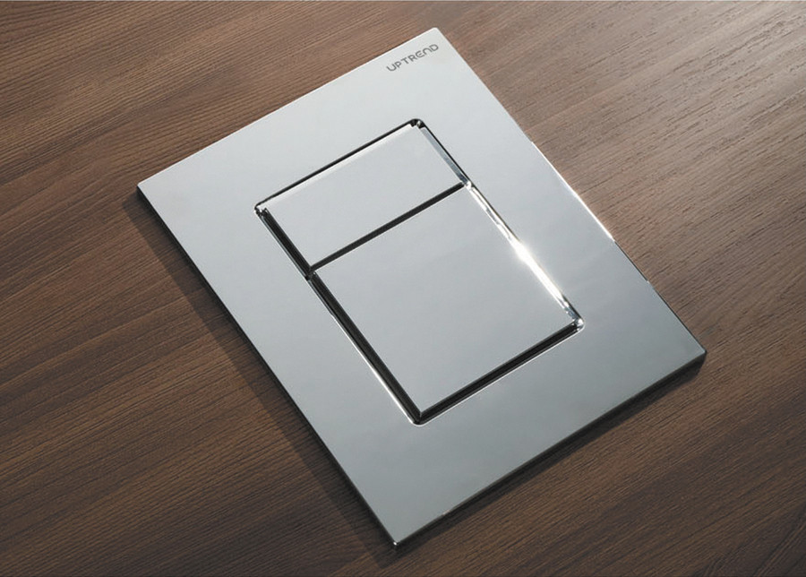 Панель змиву пластикова KOER KT-0607-01 157x198x3mm, кнопка квадратна - Зображення 3