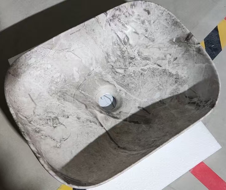 Раковина накладна MIXXUS PREMIUM DIVERSE-0113 MARBLE 455х325х135mm - Зображення 3