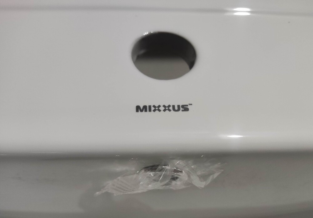 Раковина меблева Mixxus Premium CUBIC-1503 810×460×170 мм з отвором під змішувач і переливом, білий - Зображення 2