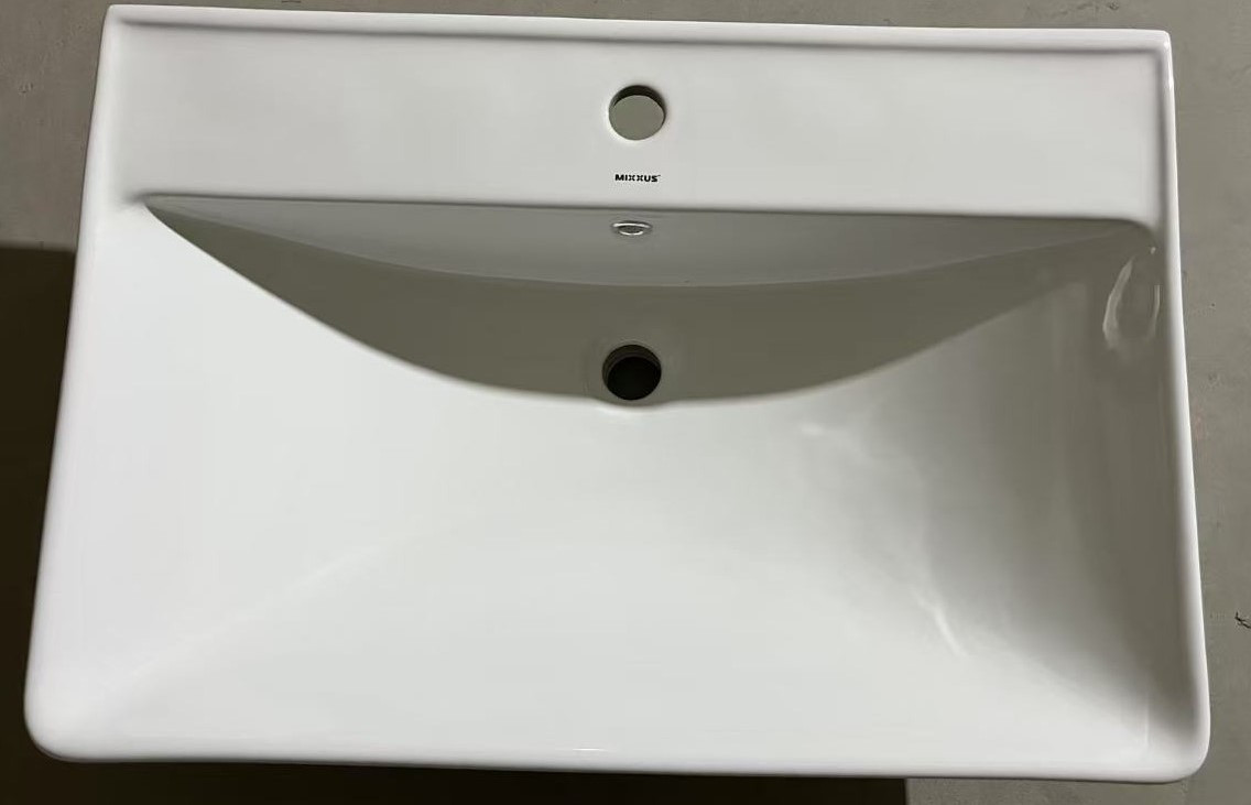 Раковина меблева Mixxus Premium STYLE-1502 700×480×190 мм з отвором під змішувач і переливом, білий - Зображення 5