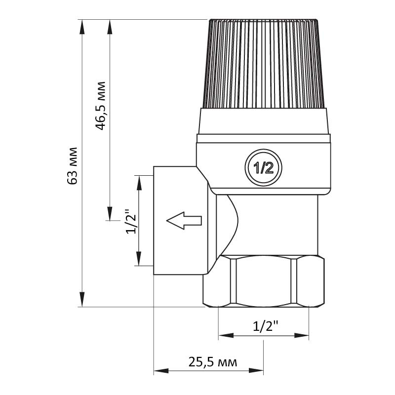 Запобіжний клапан 6BAR KOER KR.1260 - Зображення 2