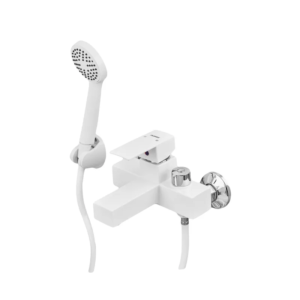 Змішувач для ванни Plamix Kubus-009 EURO SET White
