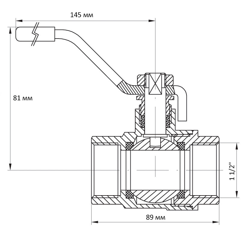 Кран кульовий KOER 1 1/2" ГГР - Зображення 5