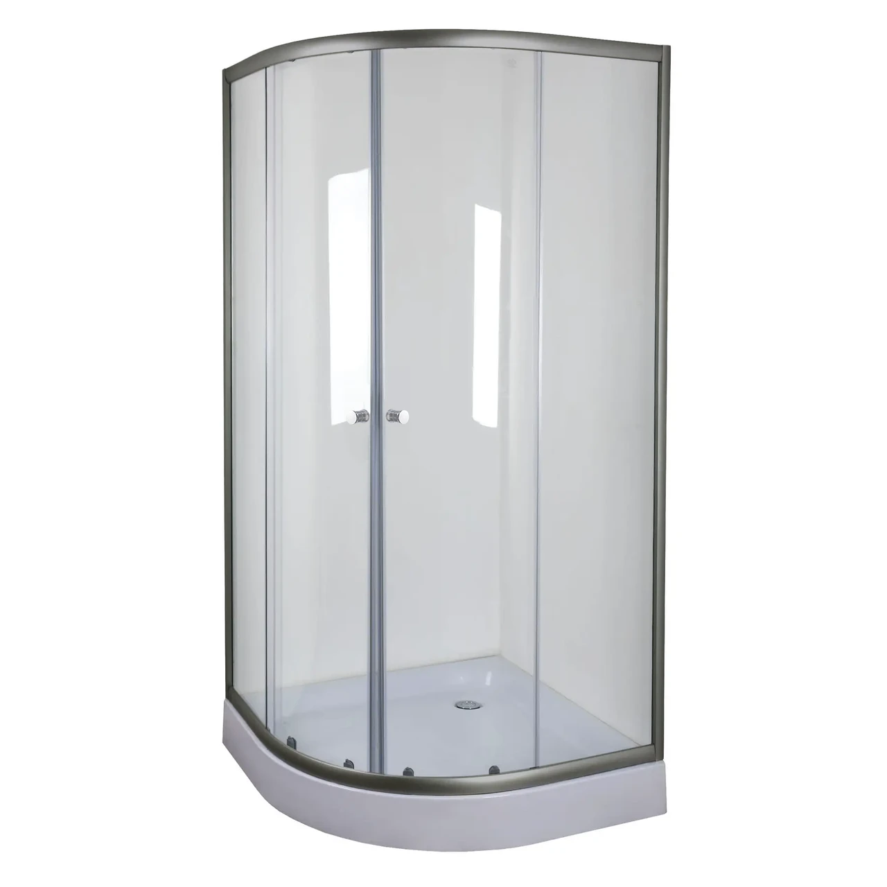 Душова кабіна з низьким піддоном Mixxus PLAIN SCT02-90x90x195-TR GRAPHITE прозоре скло 4мм - Зображення 5