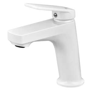 Змішувач для умивальника Plamix Lucas-001 SET White з підведенням