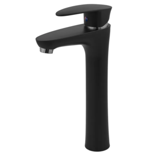 Змішувач для умивальника Plamix Cezar-001 HIGH SET Matte black