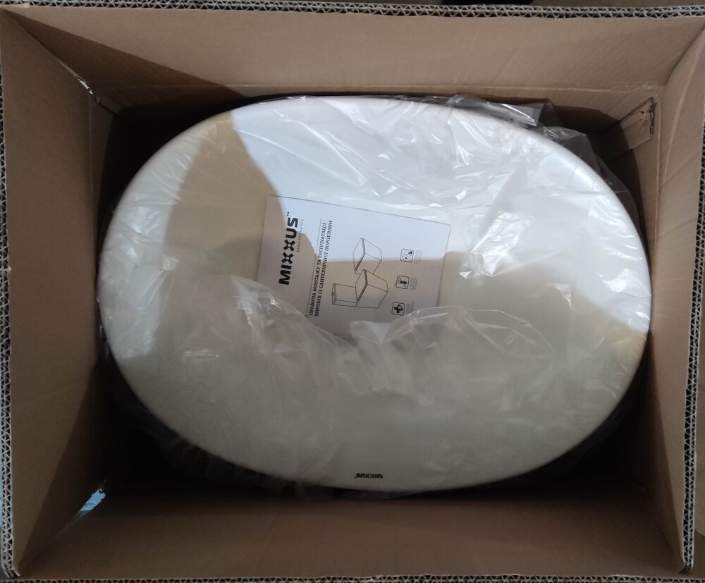 Раковина накладна Mixxus Premium ELLIPSE-0103 550×390×140 мм, білий - Зображення 5