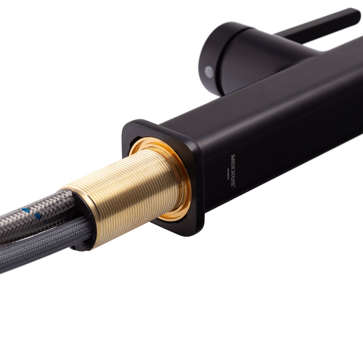 Змішувач для кухні з висувним виливом Mixxus Premium HAMMER 014 BLACK - Зображення 6
