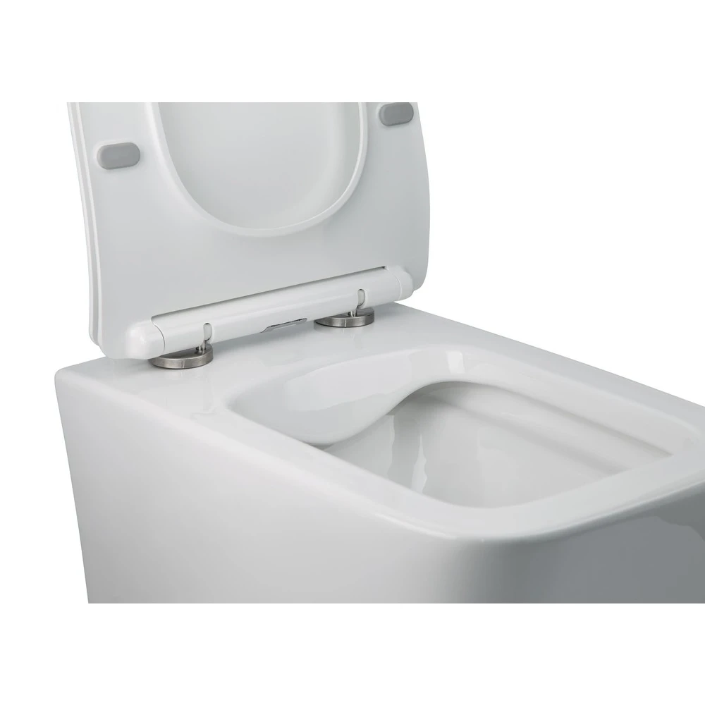 Унітаз підвісний Mixxus QUADRO-0304-R 520×360×365 мм, система змиву RIMLESS, білий - Зображення 5