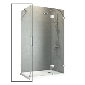 Бічна стінка до кабіни KOER SR SW04-80x200-TR-01 прозоре скло Easy Clean 10мм, хром