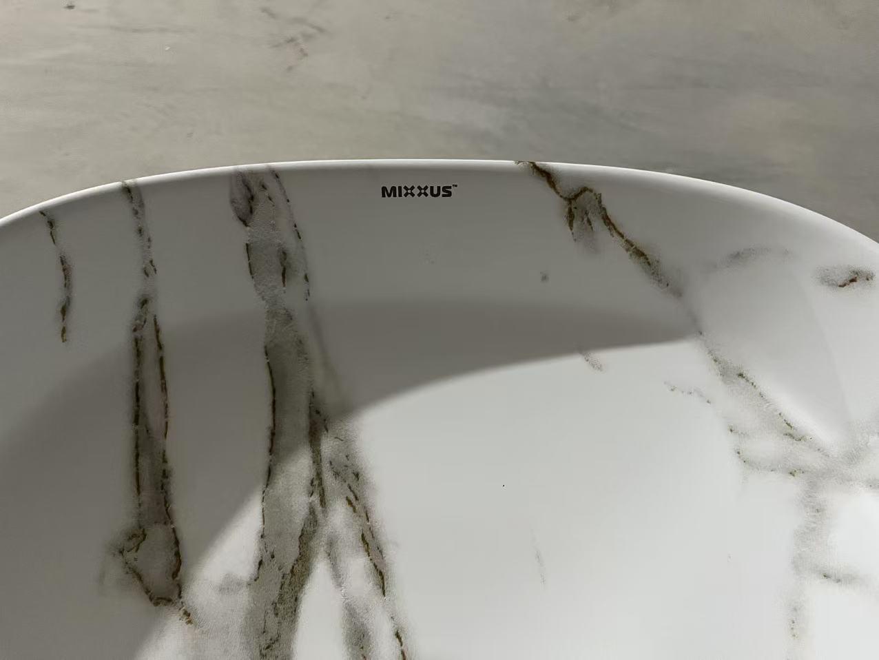 Раковина накладна Mixxus Premium DIVERSE-0104 MARBLE 370х370х135mm - Зображення 2