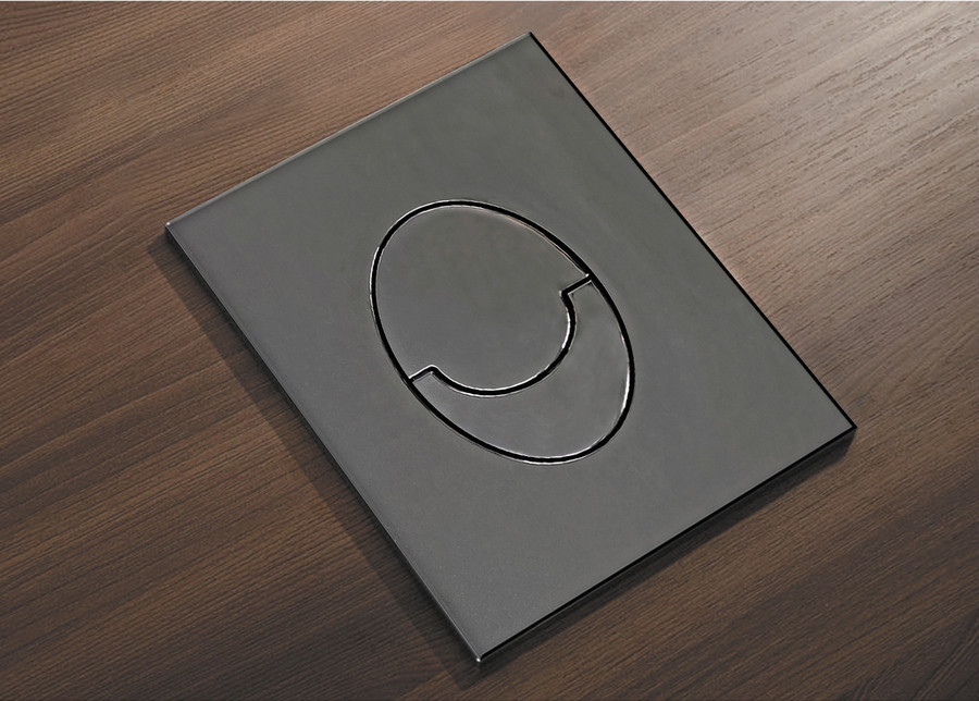 Панель змиву пластикова KOER KT-0606-07 157x198x3mm, кнопка закруглена - Зображення 2