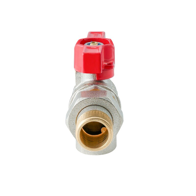 Кран з американкою кутовий KOER Extreme KE.228-15 - 1/2" ручка "метелик" червона - Зображення 4