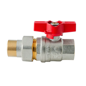 Кран з американкою KOER Extreme KE.227-20 - 3/4" ручка "метелик" червона