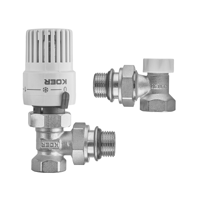 Комплект для підключення радіатора KOER SET-29 - 1/2'' з термоголовкою - Зображення 3