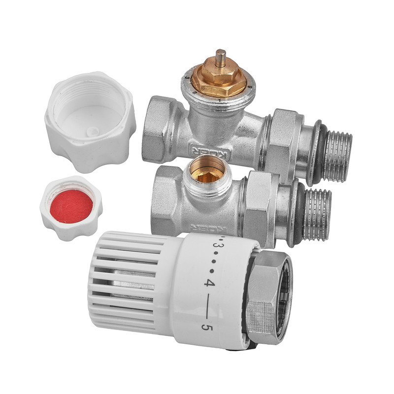 Комплект для підключення радіатора KOER SET-30 - 1/2'' з термоголовкою - Зображення 2